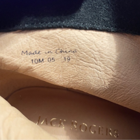 JACK ROGERS Gemma Whip Stitched Ankle Boot Wo's 10M Black Suede Side Zip - Picture 10 of 11